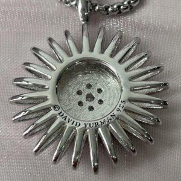 Fashion David Yurman Starburst Pendant with Pav Sterling Silver Necklace - Picture 7 of 7